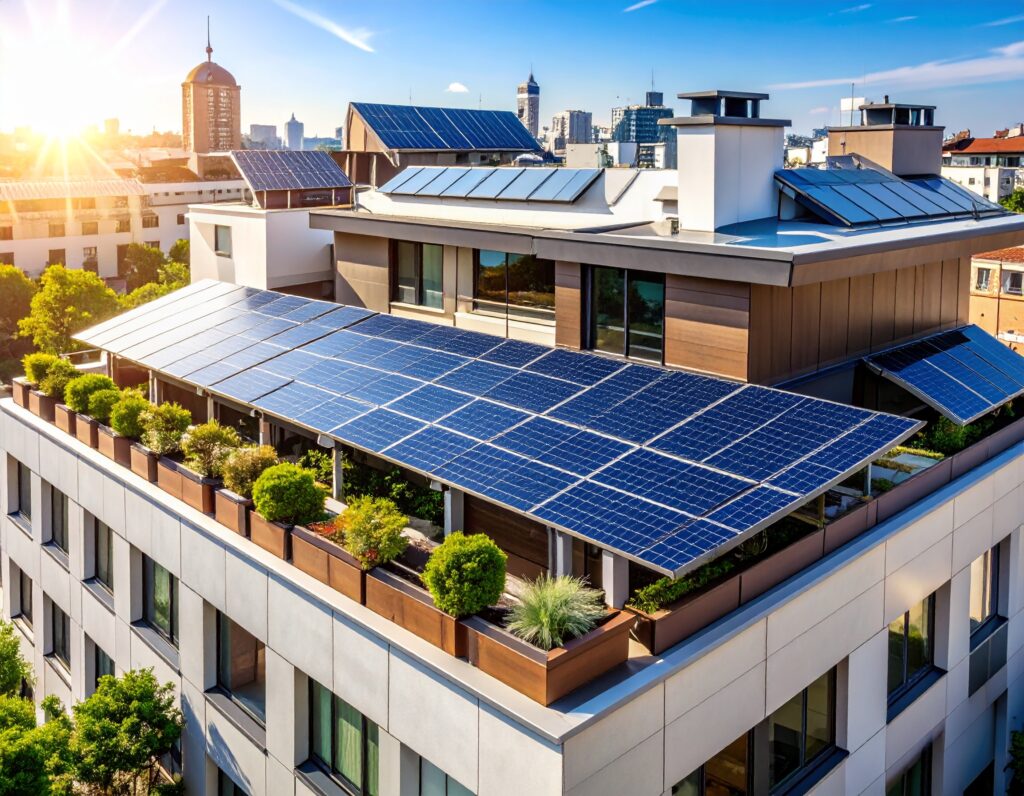 Solarpanels im urbanem Umfeld